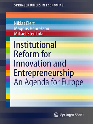 cover image of Institutional Reform for Innovation and Entrepreneurship
